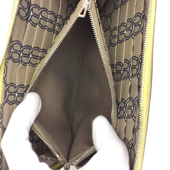 HERMES Silk In Veau Epson Leather Zip Around Long Wallet - Picture 8 of 11